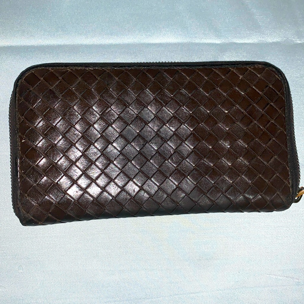 Bottega Veneta Wallet- Long Brown Leather